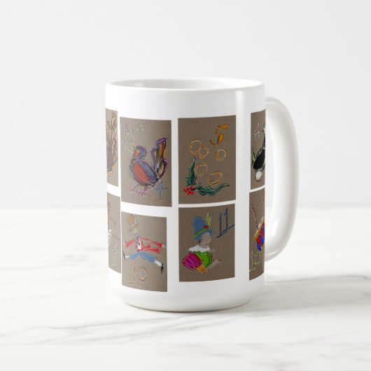 Kaffee Mugs 12 Tage Weihnachten Kaffeetasse (VorderseiteRechts)
