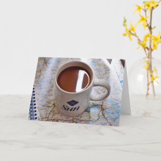 Kaffee Mugs Cups Karte (Gelbe Blume)