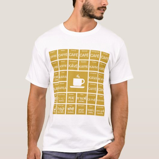 Kaffee - Multilinguals T-Shirt (Vorderseite)