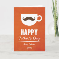 Kaffee Mustache | Orange Linen Vatertag
