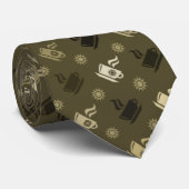 Kaffee-Muster Krawatte (Gerollt)