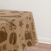 Kaffee-Muster Tischdecke (Beispiel)