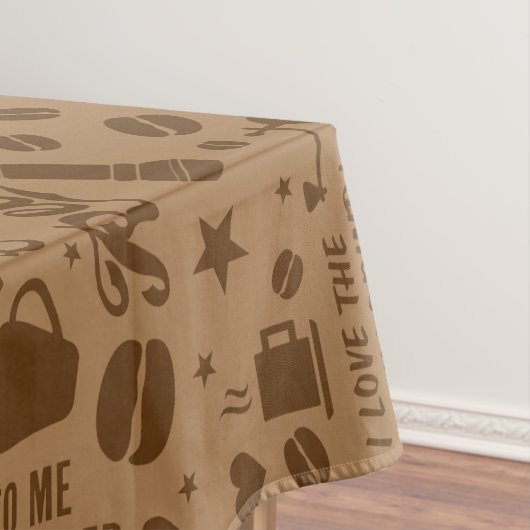 Kaffee-Muster Tischdecke (Beispiel)