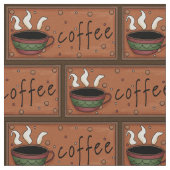 Kaffee-Musterbaumwolltwillgewebe Stoff (Nahaufnahme)