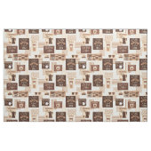 Kaffee-Mustergewebe Stoff (Fat Quarter (45,7 x 55,9 cm))