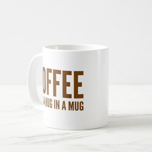 Kaffee (N) in einer Tasse umarmen (Vorderseite Links)