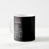 Kaffee nach Leben Kaffeetasse (Vorderseite Links)