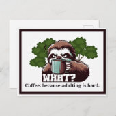 Kaffee nach Maß: Weil das Erwachsen schwierig ist Postkarte (Vorne/Hinten)
