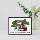 Kaffee nach Maß: Weil das Erwachsen schwierig ist Postkarte (Stehend Vorderseite)