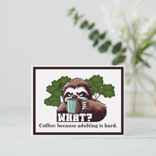 Kaffee nach Maß: Weil das Erwachsen schwierig ist Postkarte (Stehend Vorderseite)