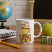 Kaffee & Name Wiederholt Tasse; Lehrer Tasse Klass