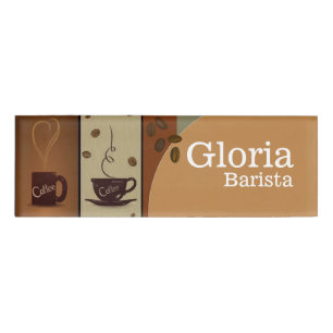 Kaffee-Namensschild Namenschild