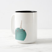 Kaffee Narwhal Freund Zweifarbige Tasse (Vorderseite Links)