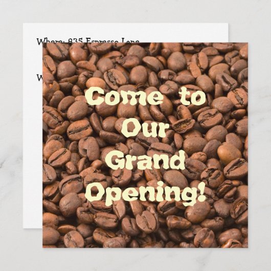 Kaffee Nectar der Götter! Einladung (Vorne/Hinten)