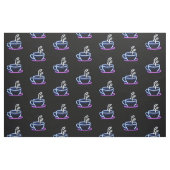 Kaffee Neon Sign Kaffee Cup Stoff (Fat Quarter (45,7 x 55,9 cm))