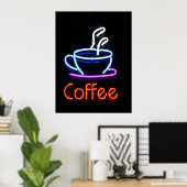Kaffee Neon Sign Poster (Heimbüro)
