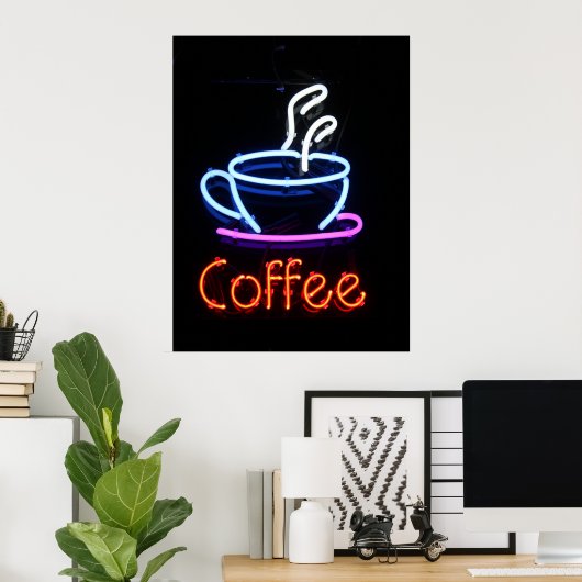 Kaffee Neon Sign Poster (Heimbüro)