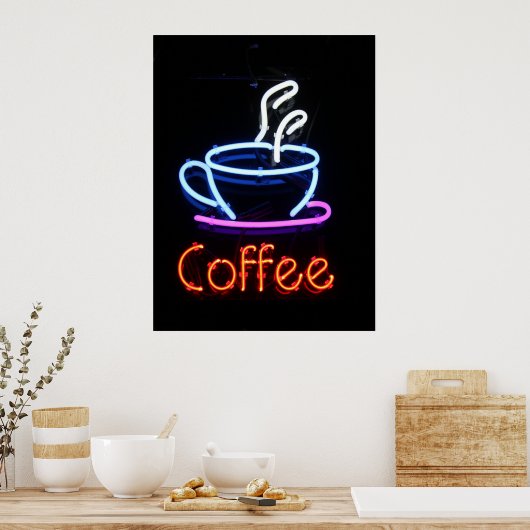 Kaffee Neon Sign Poster (Küche)