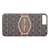 Kaffee Nerd Hipster Brille Personalisiert Case-Mate iPhone Hülle (Rückseite (Horizontal))