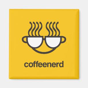 Kaffee-Nerdgelbmagnet Magnet