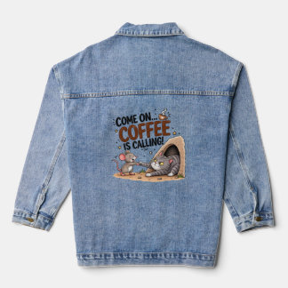 Kaffee-Neuheiten-Geschenke | Lustige Kaffee-Zitate Jeansjacke