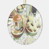 Kaffee New Orleans Keramik Ornament (Links)