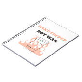 Kaffee nicht Krieg machen Notizblock (Linke Seite)