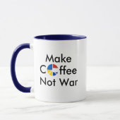Kaffee nicht Krieg Russland Ukraine Anti-Krieg Tasse (Links)