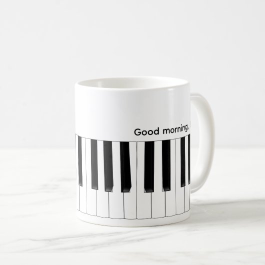 Kaffee nicht Tee Piano Keyboard Do Re Mi Music Tas Kaffeetasse (VorderseiteRechts)