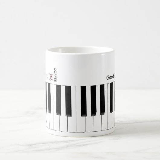 Kaffee nicht Tee Piano Keyboard Do Re Mi Music Tas Kaffeetasse (Mittel)