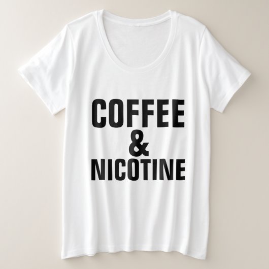 KAFFEE & NICOTINE T - Shirt (Design vorne)
