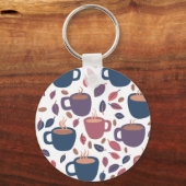 Kaffee-Niedliche Farbgebung - IHN EINSTELLEN Schlüsselanhänger (Vorderseite)