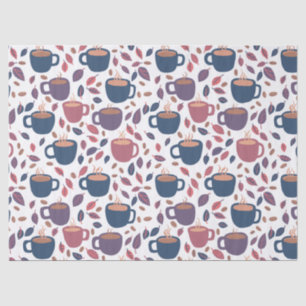 Kaffee Niedliches Muster Pastel farbenfrohe Gesche Seidenpapier