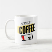 Kaffee: Niedriger Akku Kaffeetasse (Links)