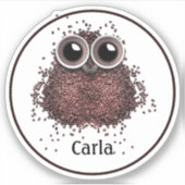 Kaffee Night Owl Personalisiert Aufkleber (Vorderseite)