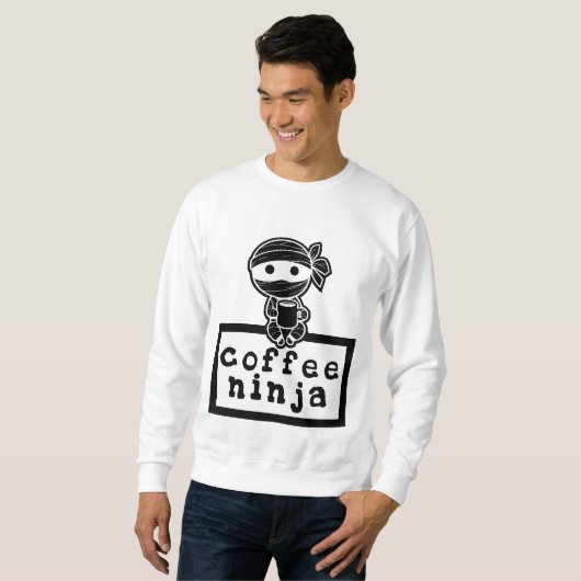 Kaffee Ninja Sweatshirt (Vorne ganz)