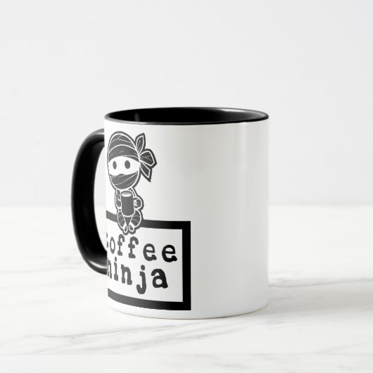 Kaffee Ninja Tasse (Vorderseite Links)