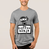 Kaffee Ninja Tri-Blend Shirt (Vorderseite)