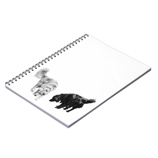 Kaffee-Nook-Planner — Retriever Duo Notizblock (Linke Seite)