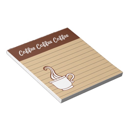 Kaffee-Notepad Notizblock (angewinkelt)