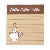 Kaffee-Notepad Notizblock (Vorderseite)