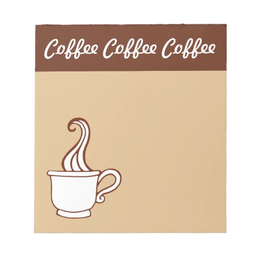 Kaffee-Notepad Notizblock (Vorderseite)
