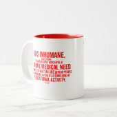 Kaffee-NotTasse Zweifarbige Tasse (Vorderseite Links)