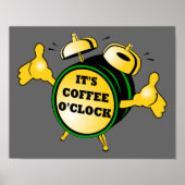 Kaffee-O-Uhr-Poster Poster (Vorne)