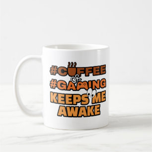 Kaffee- oder Gaming-Zitat Kaffeetasse