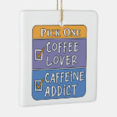 Kaffee oder Koffein Keramikornament (Rechts)