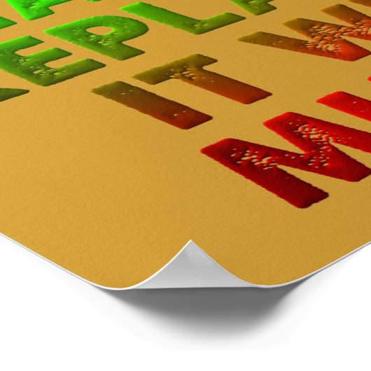 Kaffee oder Mord Witziges Plakatzeichen Poster (Ecke)