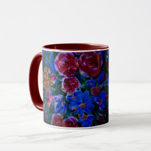 Kaffee oder Tee, blau und maros Tasse