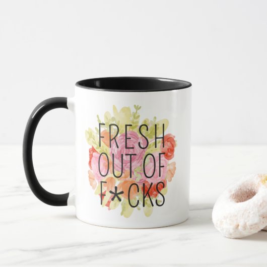 Kaffee oder Tee frisch aus F*cks Tasse (Mit Donut)