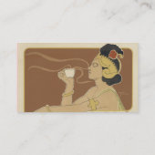 Kaffee- oder Tee-Geschäftskarten - Jugendstil Visitenkarte (Rückseite)